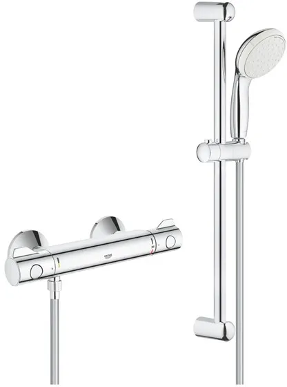 Grohe Tempesta II suihkusarja, sisältää Grohtherm 800 -termostaattihanat, kromi