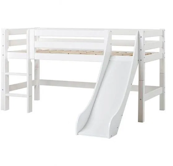 Hoppekids ECO Luxury puolikorkea sänky liukumäellä ja tikkailla - 120x1200