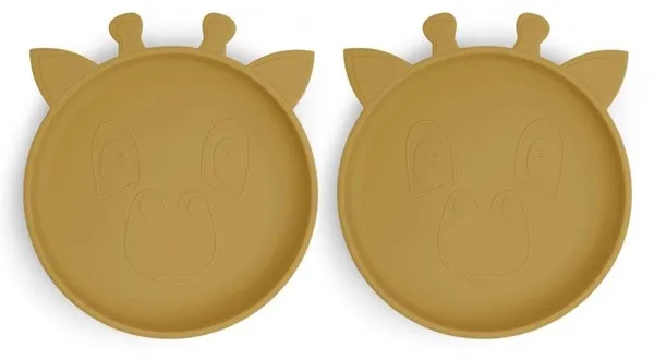 Nuuroo Akila silikonilautanen 2 kappaletta - Dusty Tellow