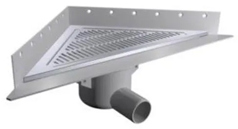 Purus Corner lattia­viemäripaketti Ø50 mm vaakasuora liitäntä