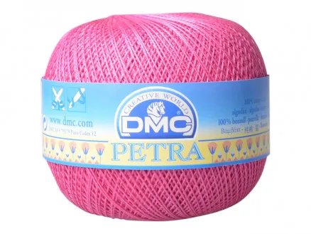 DMC Petra nro 8 Virkkauslanka Unicolor 53805 Cerise
