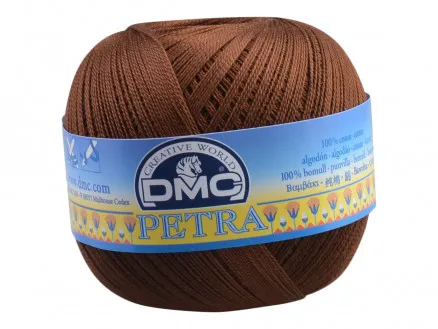DMC Petra nro 8 Virkkauslanka Unicolor 5938 Ruskea