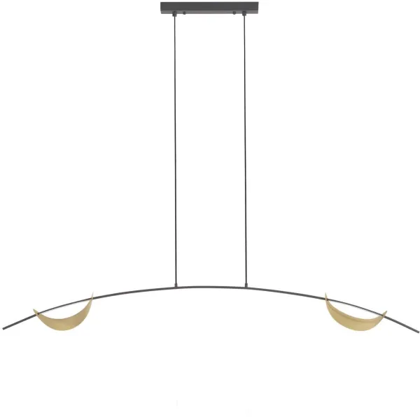 Anatolia, Riippuvalaisin, kulta/musta, H140x15x150 cm