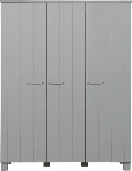 Dennis, Vaatekaappi, harmaa, K202x55x158 cm, mänty