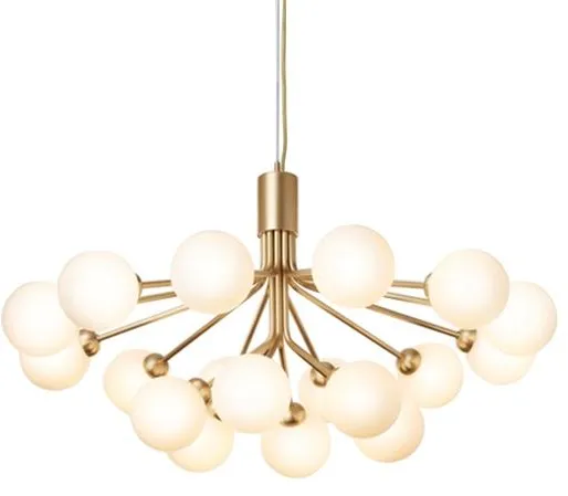 Nuura Apiales 18 Kattokruunu Messinki ja Opaalilasi