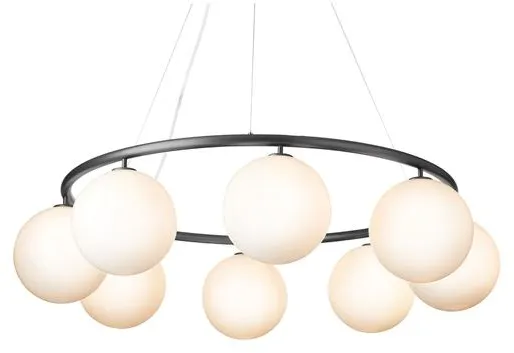 Nuura Miira 8 Pyöreä Kattokruunu Rock Grey/Opal White