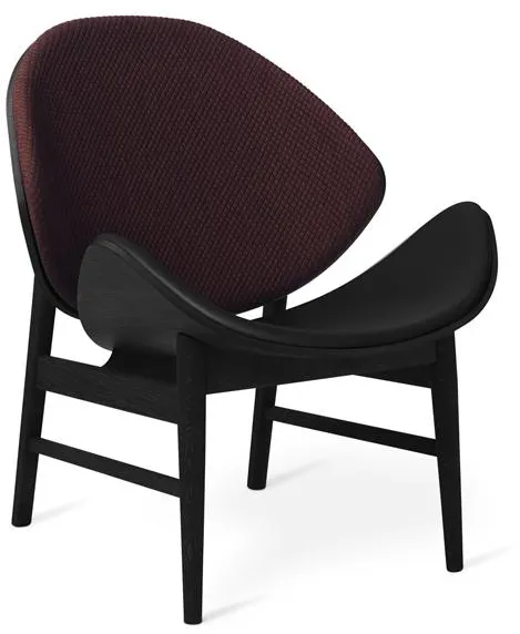 Warm Nordic The Orange -nojatuoli, jossa on istuin- ja selkänojan verhoilu Mosaic 682/Musta tammi