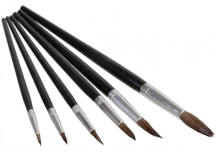 Artino Maalaussivellin/Taiteilijasivellinsetti Pyöreä Vuohenkarva Ass. Koot -