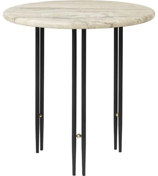 GUBI IOI Sivupöytä Ø50 Musta/Beige