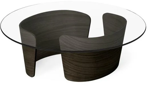 Sibast Furniture No 7 Lounge-pöytä Ø90 Matala Tumma öljytty tammi/Lasi