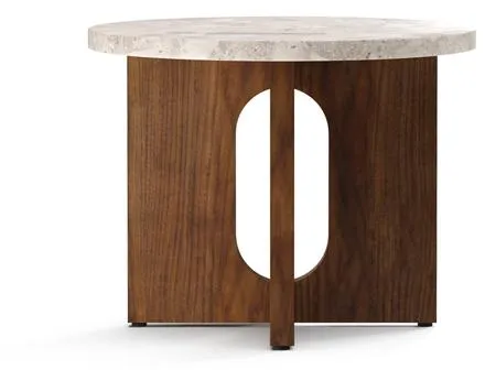 Audo Androgyne Pyöreä Soffapöytä Pähkinä/ Kunis Breccia