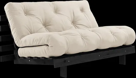 Karup Design Roots vuodesohva Roots-patjalla 140x200 Beige/Musta lakattu
