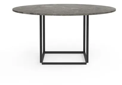 New Works Florence ruokapöytä Ø145 Gris Du Marais marmori mustalla rungolla