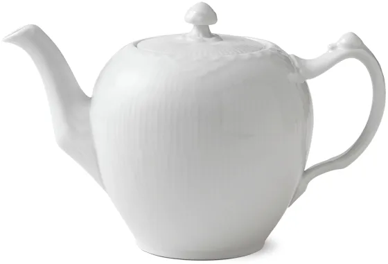 Royal Copenhagen Valkoinen Puolipitsi teekannu kannella - 100 cl